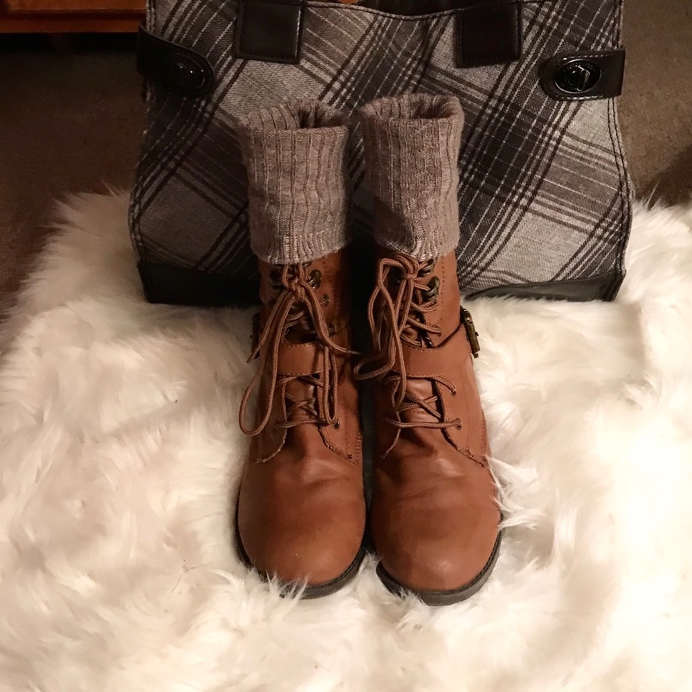 Aldo Lace Up Combat Boots